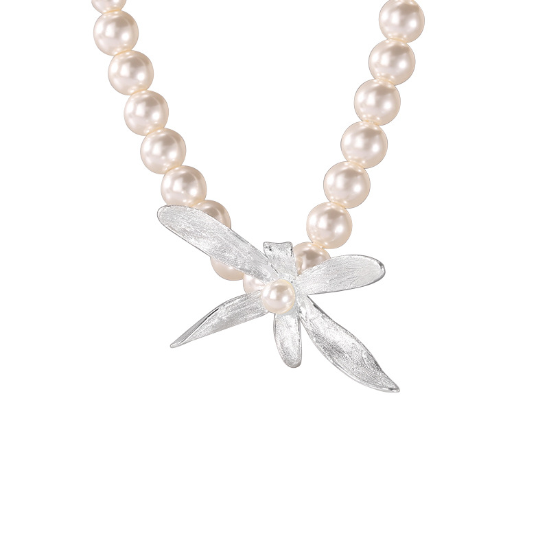 925 sterling silver Shijia Pearl Orchid Necklace for women, simple chocker, elegant and high-end, short necklace 7131A Item Picture