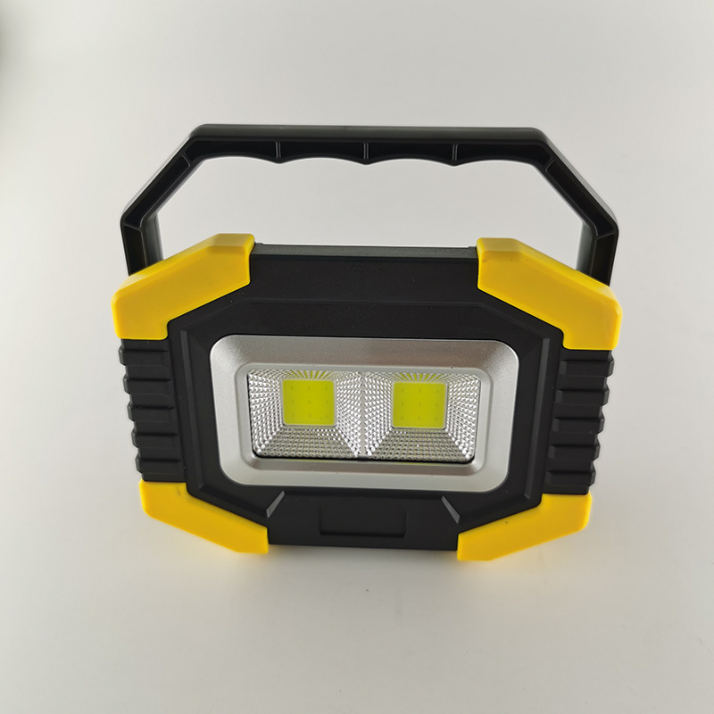 Cross-border double-head COB lights, construction site lighting fixtures, camping tent floodlights, street stall night market lights, emergency portable lights details Picture