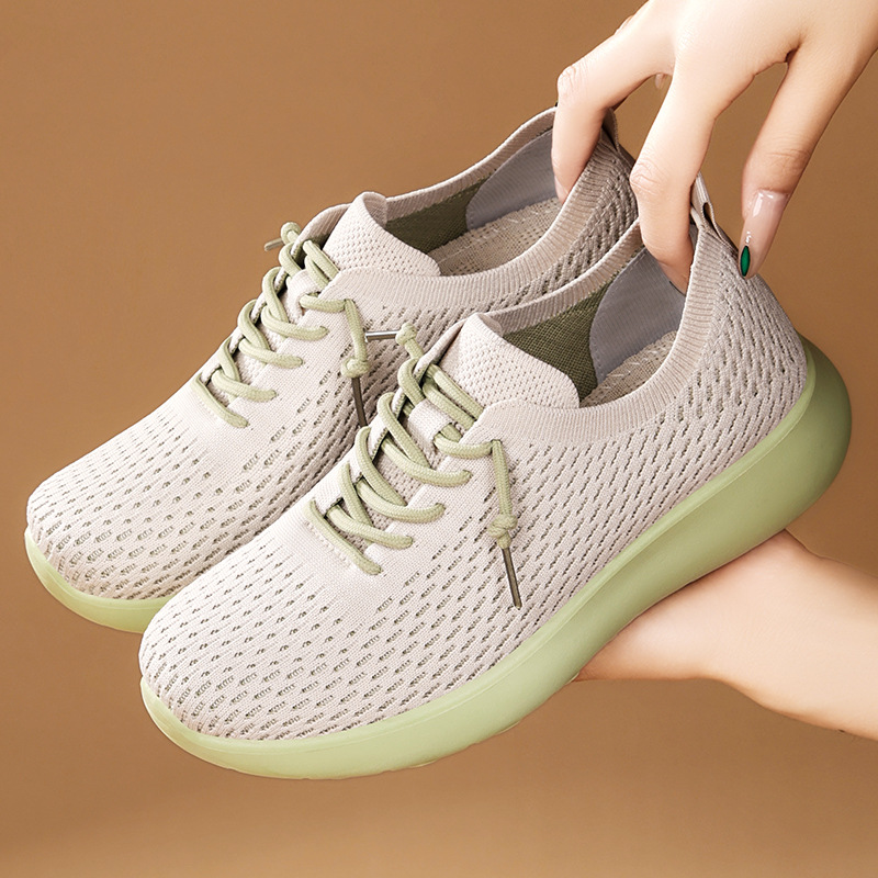 New soft-soled casual women's shoes, fashionable and trendy, breathable mesh surface, couple sports shoes, cross-border wholesale