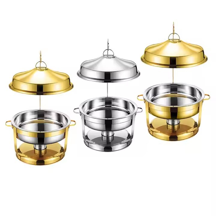 9.0L Large Capacity Dome Stainless Steel Buffet With Cover Buffet Food Heater Hotel Restaurant Application Scenario