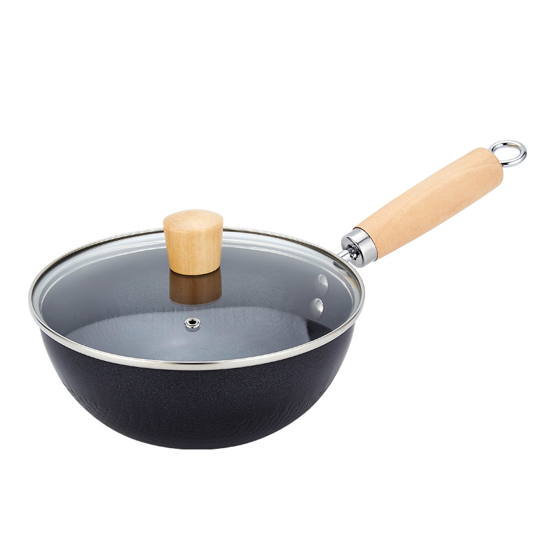 Mini Stir-Frying Pan, Household Uncoated Iron Pan, Non-Stick Frying Pan, Single-Person Cooking Pan, Small Frying Pan, New-Style Stir-Frying Pan Item Picture