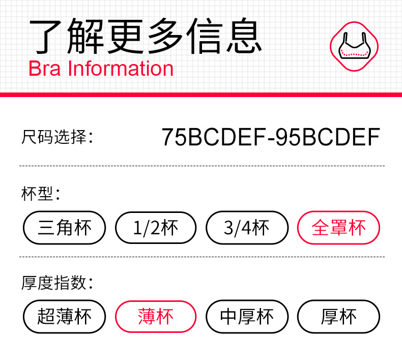 全罩杯内衣女大胸显小透气舒适上托防下垂洞洞杯薄款文胸详情22