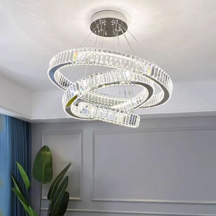 Light luxury crystal chandelier, grand main light, modern and simple bedroom, dining room, full-house 2024 new style lighting fixtures Application Scenario