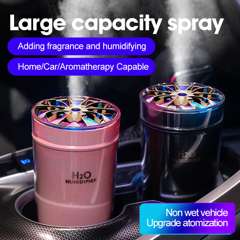 New cross-border car humidifier colorful atmosphere light aromatreatment humidifier desktop running horse lamp source manufacturers full figure