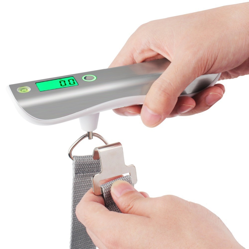 Precise luggage scale, portable scale with tape measure, travel bag scale, electronic express delivery scale, portable scale, 50kg industrial scale
