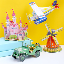 创意3D立体模型拼图 儿童卡通创意趣味动手能力 早教礼品玩具批发
