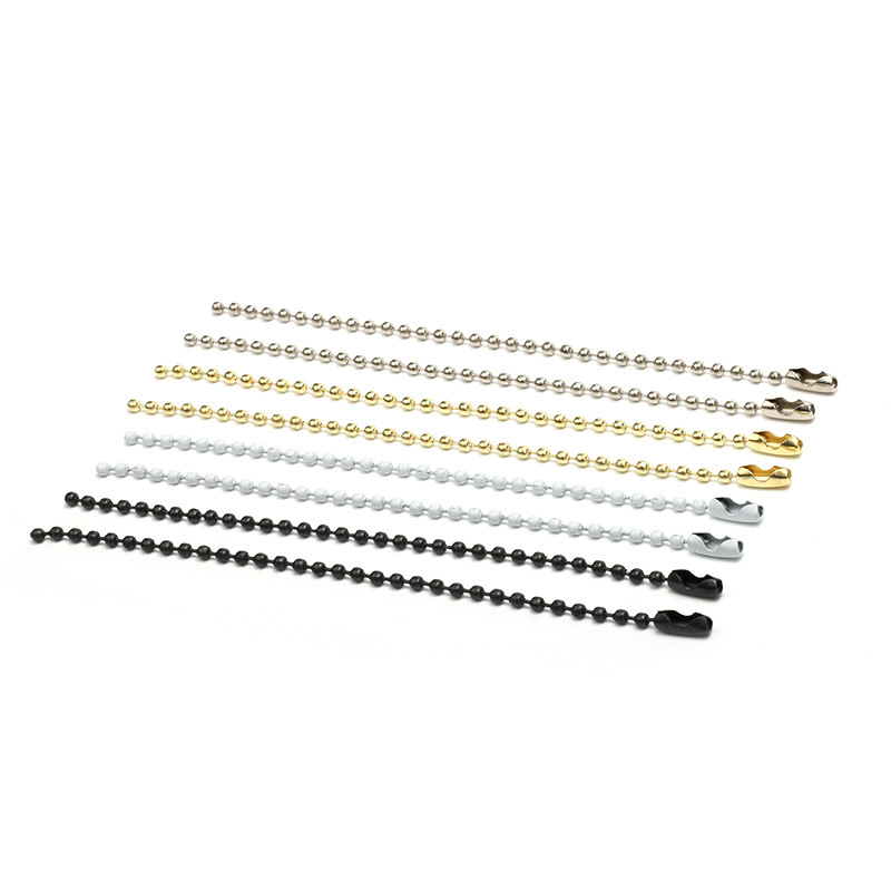Manufacturers Cross-Border Metal Bead Chain Tag Chain Diy Jewelry Pendant Copper And Iron Bead Chain Spot Wholesale Item Picture