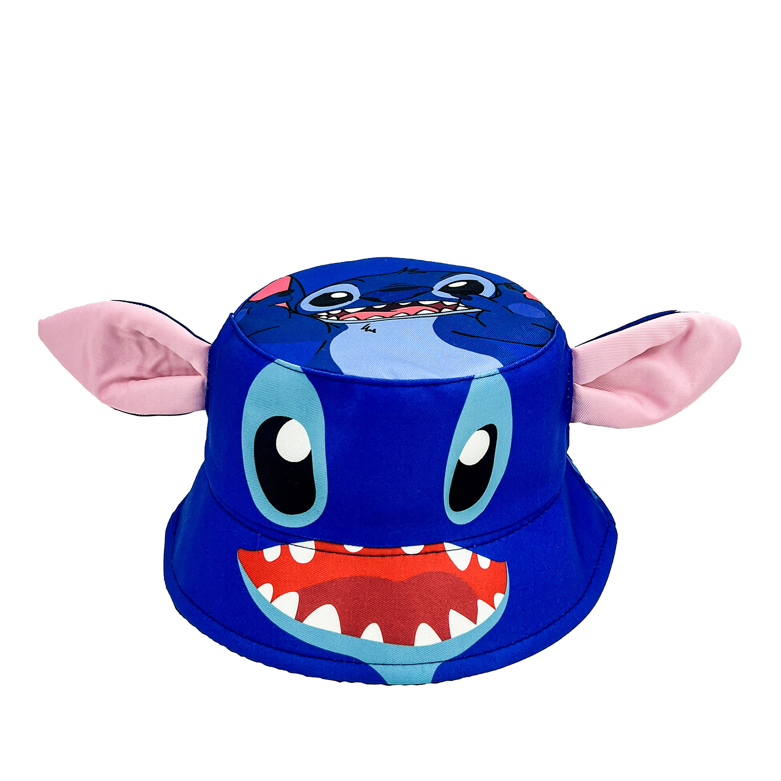 European And American Three-Dimensional Ears Stitch Boys And Girls Fisherman Hat Cute Cartoon Print Flowerpot Hat Shade Hat Can Be Shown