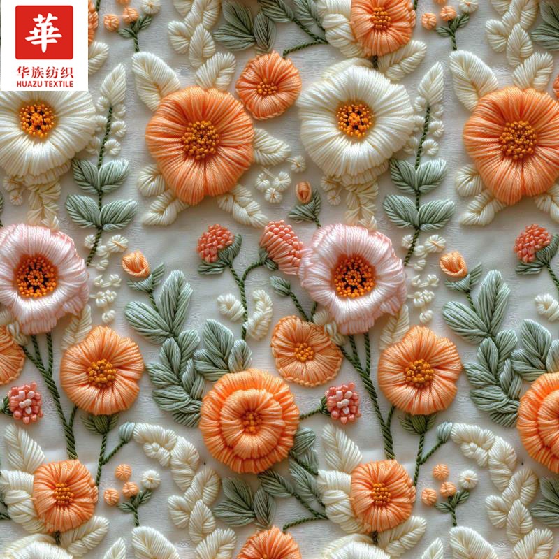 40-count digital all-cotton printed fabric three-dimensional style 3D pattern children's clothing, dress, bag and decoration fabric in stock Item Picture