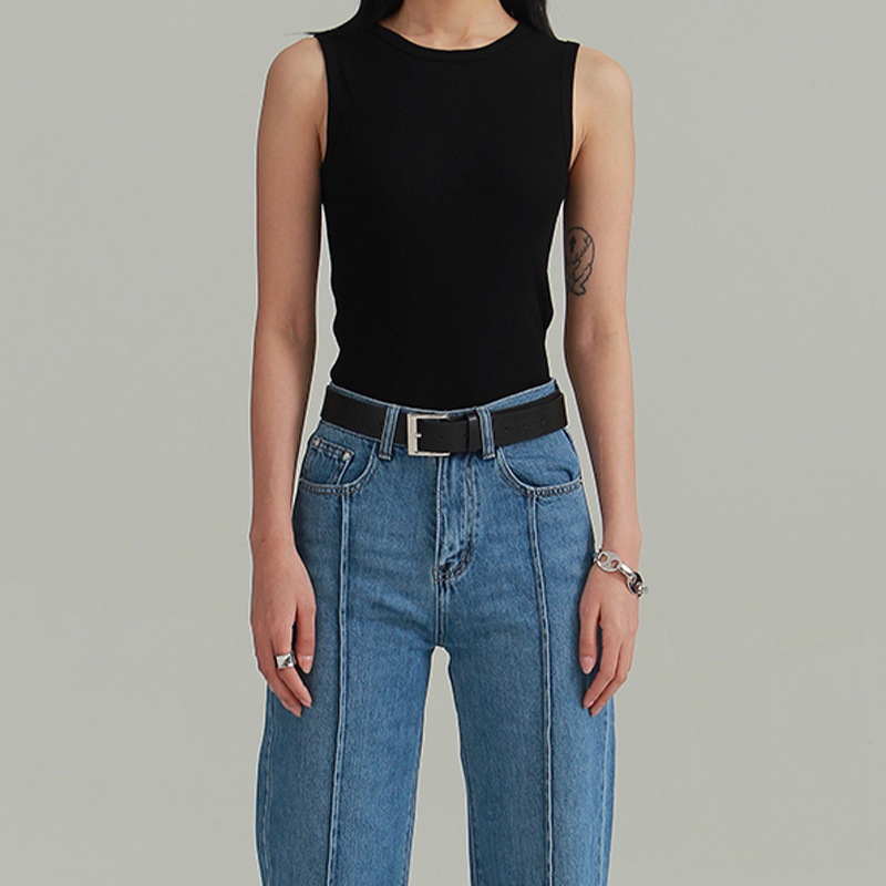 Punk Belt Female Ins Style Retro Designer Style Metal Belt Minimalist Gender-Neutral Style Decorative Belt Specification drawing