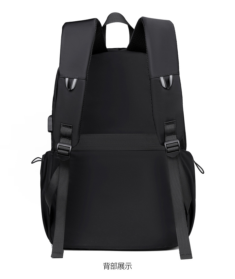 跨境外贸2025新款男士通勤双肩包大容量简约背包学生书包电脑包详情26
