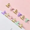 Cross-border direct supply macaron-colored paper clip creative office stationery set, golden pin round head holder stationery set Application Scenario