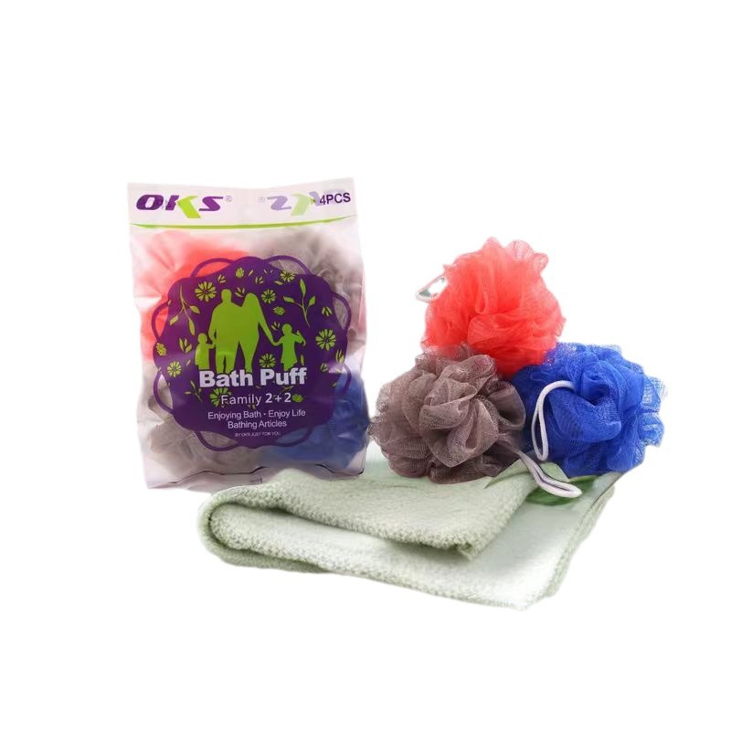 Bola de baño colorida trompeta flor de baño burbuja abundante baño de niños flor frotar espalda bola de flores toalla de baño baño ducha al por mayor Item Picture
