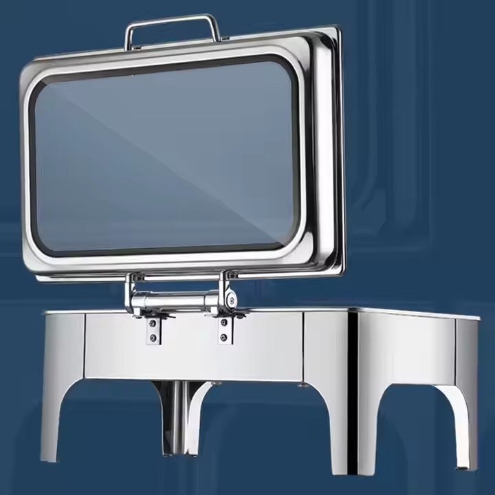 Hydraulic Dinner Stove Stainless Steel Buffet Stove Electric Heating Glass Visual Cover Electric Buffy Stove Buffet Guarantee Outlet Application Scenario