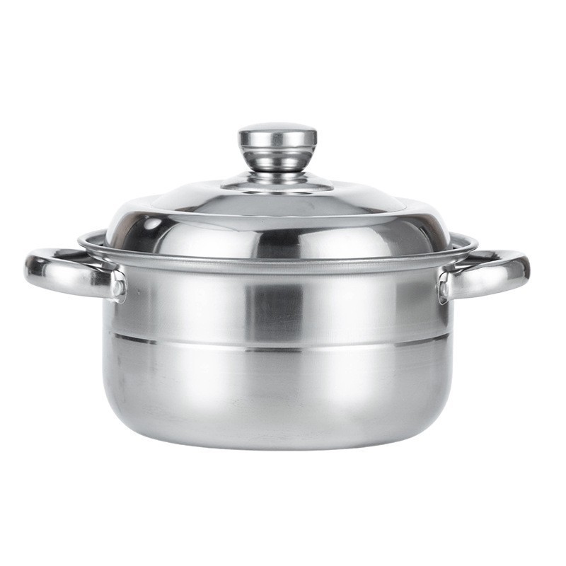 Soup pot, milk pot, frying pot, African and European household stainless steel double-bottom pot pot set pot factory wholesale cookware for household use Specification image