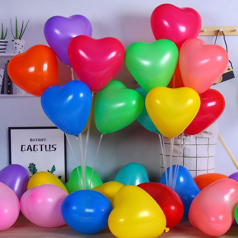 2.2g心形加厚气球哑光爱心气球生日派对布置气球婚房浪漫告白气球图