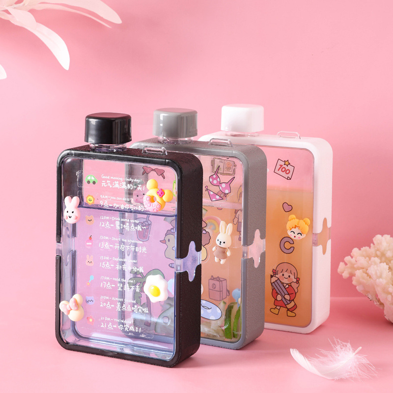 水杯高颜值网红创意随手水壶/韩系男女学生个性便携水杯产品图