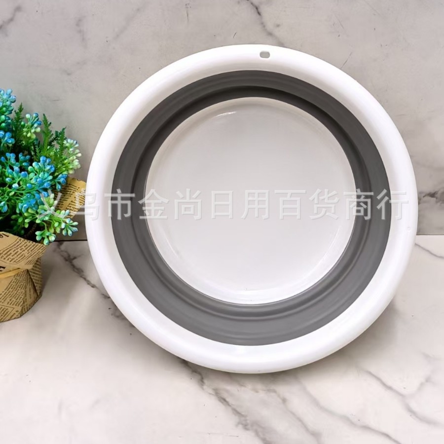 Foldable washbasin for dormitories, portable outdoor travel, silicone telescopic washbasin for students, household laundry details Picture