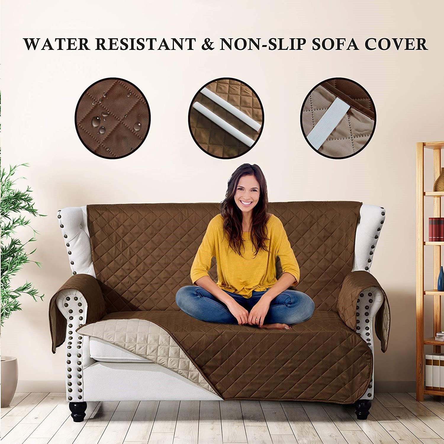 Modern and simple sofa cover, sofa seat cover and quilted sofa cushion for export Specification image