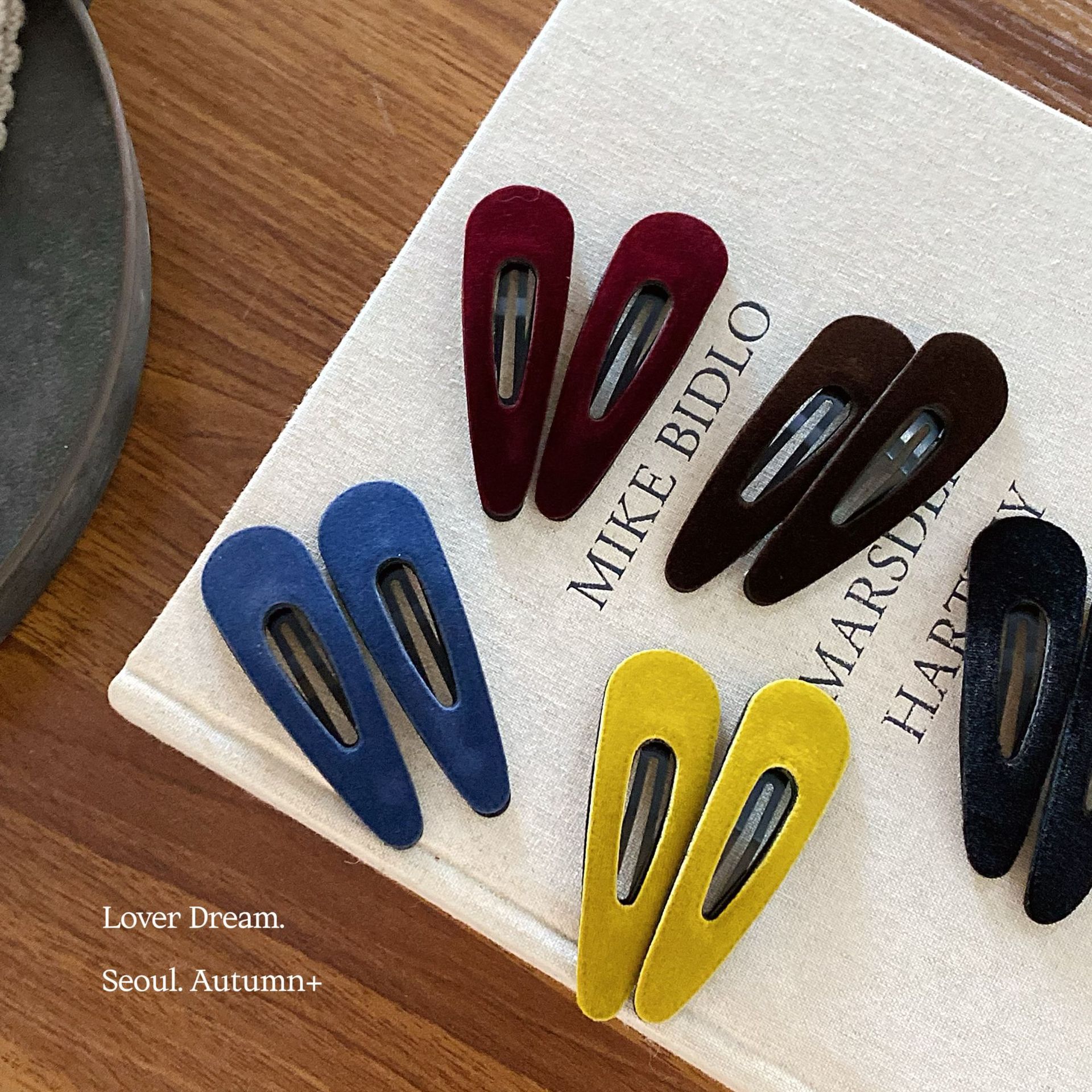 韩国秋冬新款爆款丝绒麂皮bb夹发夹 时尚简约刘海夹侧边夹发饰女