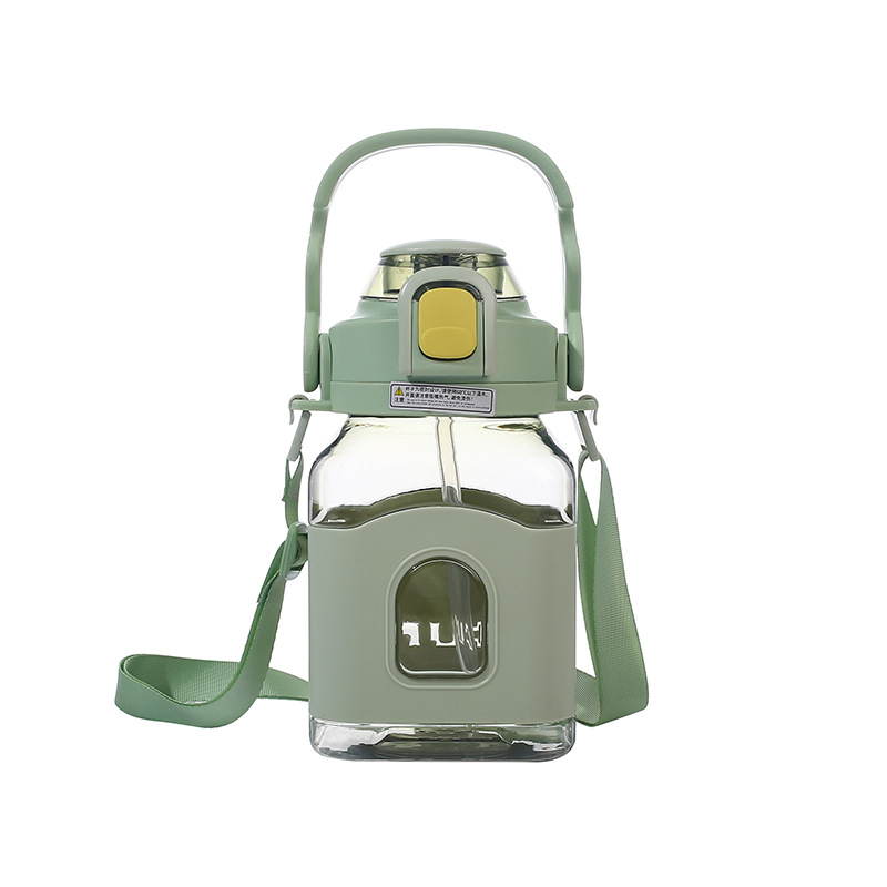 2023 New popular large-belted cup, straw cup, large-capacity plastic water cup, outdoor fitness and sports water bottle, ton ton bucket Item Picture