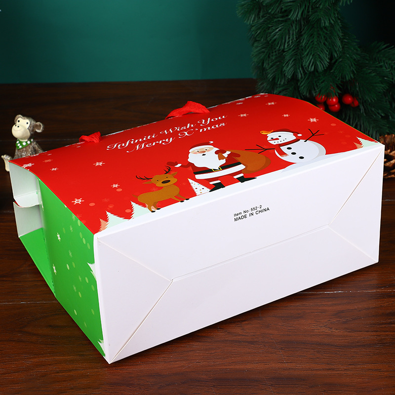 Christmas gift bags, Santa Claus snowman tote bags, gift bags, Christmas Eve paper bags, in-stock candy boxes Application Scenario