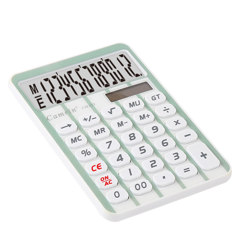 Factory direct supply of candy-colored cute calculator, solar 12-digit mini portable student calculator CM-825 details Picture