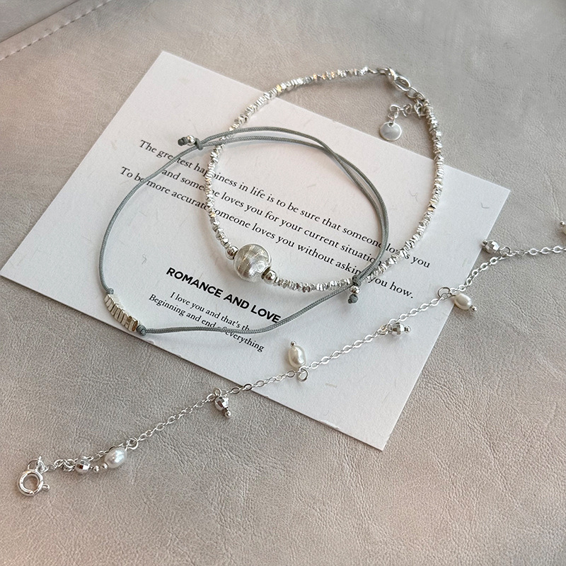 The women's s925 pure silver bracelet with anti-allergy and fashionable combination is a new product for wholesale in 2025 details Picture