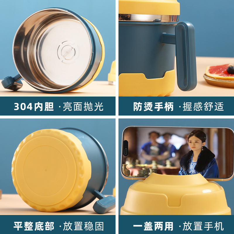 304 stainless steel fast food cup double multifunctional induction cooker heating instant noodles cup bento lunch box rice bowl rice bowl 01216KT9050 Application Scenario
