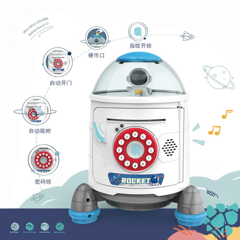 Space piggy bank toy savings ATM automatic roll money fingerprint password safe manufacturer direct sales Application Scenario