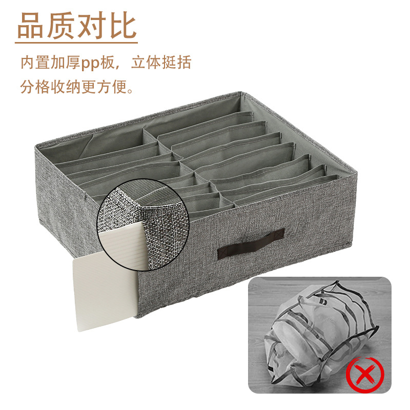 Double-row compartments for clothing storage box, a household fabric storage box with foldable drawers, a wardrobe organization and storage wonder Application Scenario
