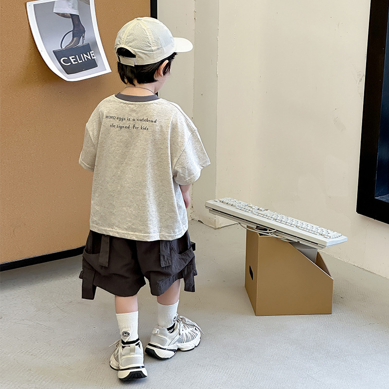 童装女童短袖韩版/男童夏装/T恤/童装男童短袖/t恤细节图