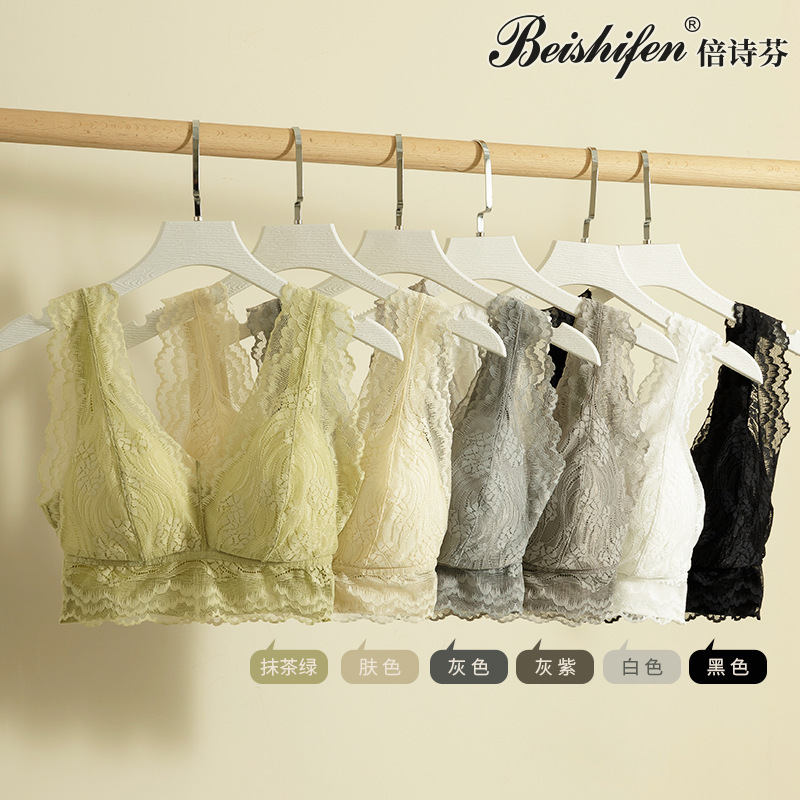 Summer Breast Wrap French Lace Underwear Beauty Back Integrated Fixed Cup Vest Female Inside And Outside To Wear All Match Chest Application Scenario