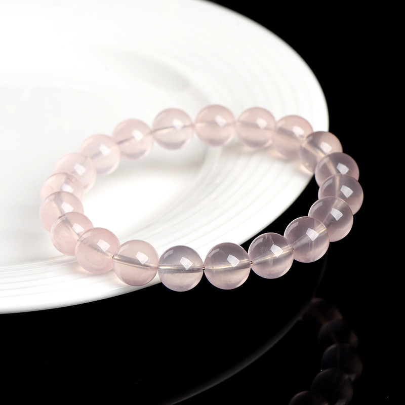 Jiuya Crystal Natural Starlight Mosan Pink Crystal Bracelet, Pink Crystal Round Bead bracelet Factory Direct Sales Application Scenario