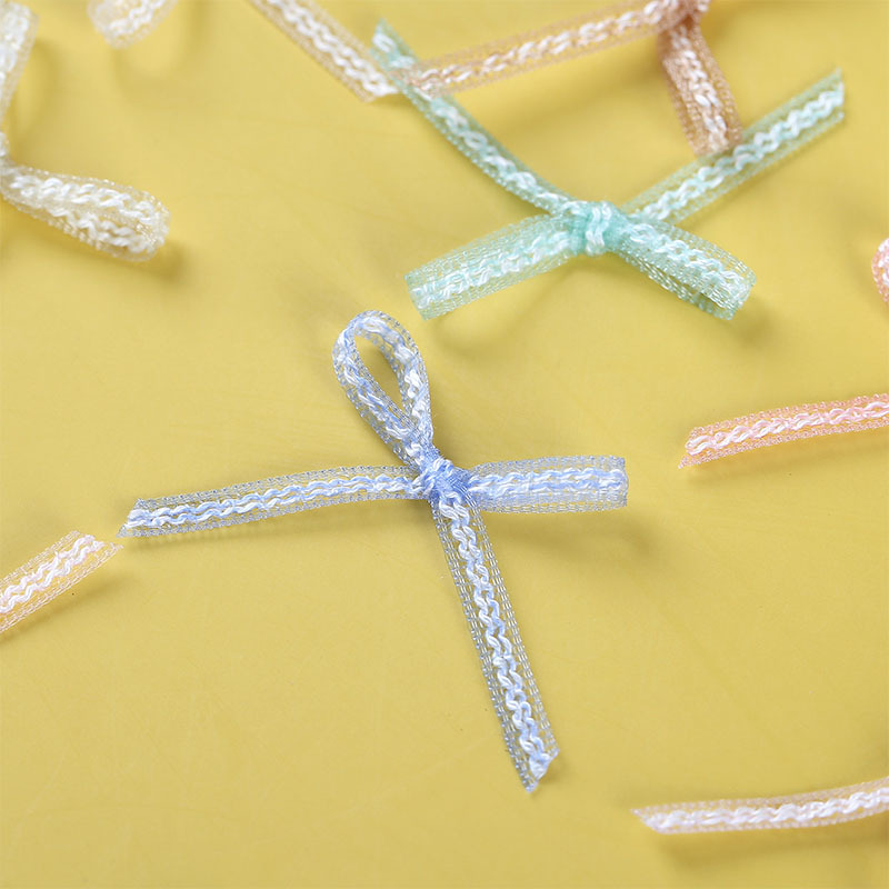 Spot Korean Version Of Hand-Made Small Bow Snow Gauze With Cotton Slippers Accessories Clothing Ribbon Bow Accessories Factory Wholesale Application Scenario