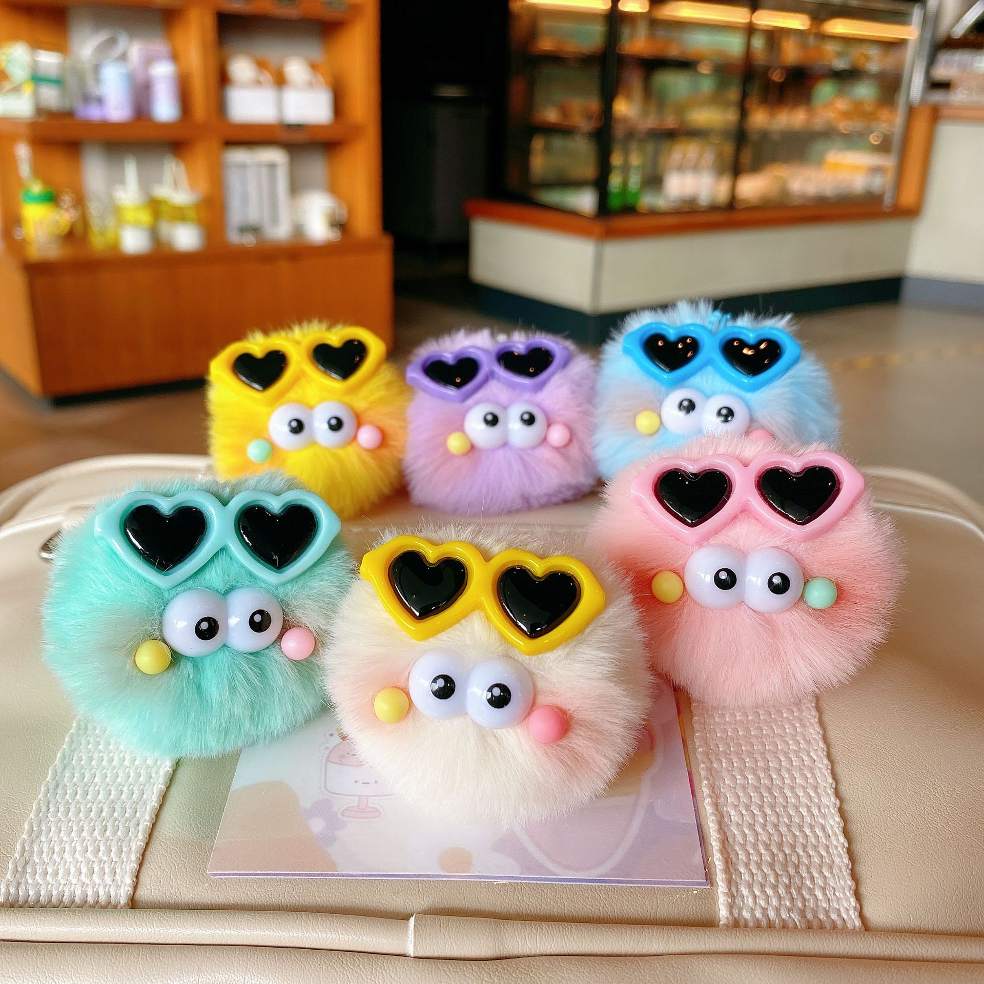 Hand-Made New Rainbow Elf Keychain Instagram Cute Student Bag Hanging Plush Car Pendant details Picture