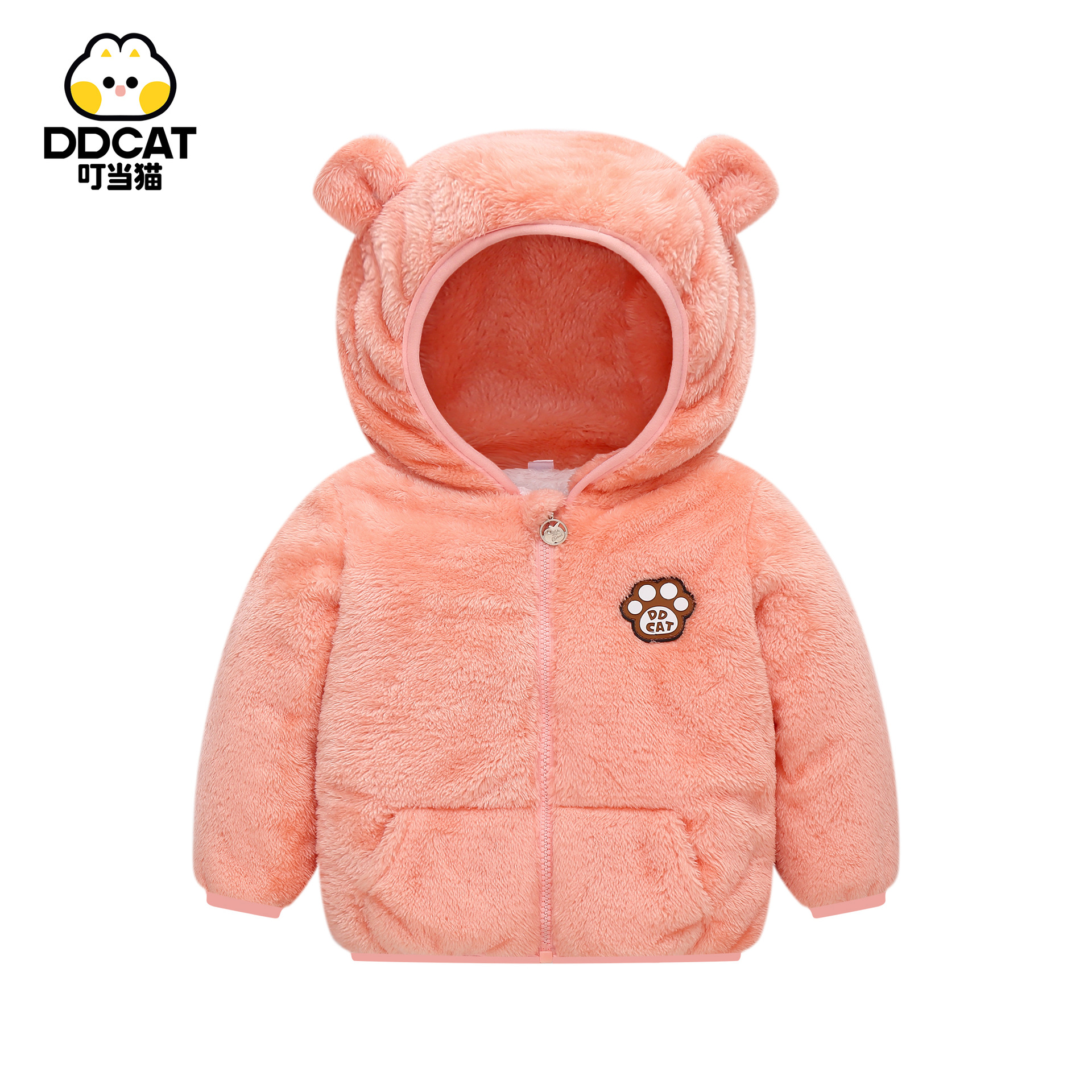 2022 Autumn and winter new children's down cotton-padded clothes for boys and girls, small and medium-sized children's cotton-padded clothes for export, with added down for warmth and coral down Item Picture