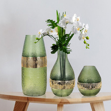 北欧金边玻璃花瓶软装ins风花瓶客厅插花器鲜花干花瓶创意装饰品