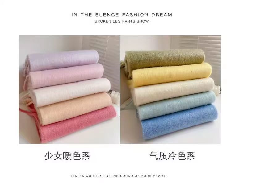 围巾女冬季高级感秋冬新款毛绒加厚保暖披肩纯色仿羊绒围脖外贸男详情10
