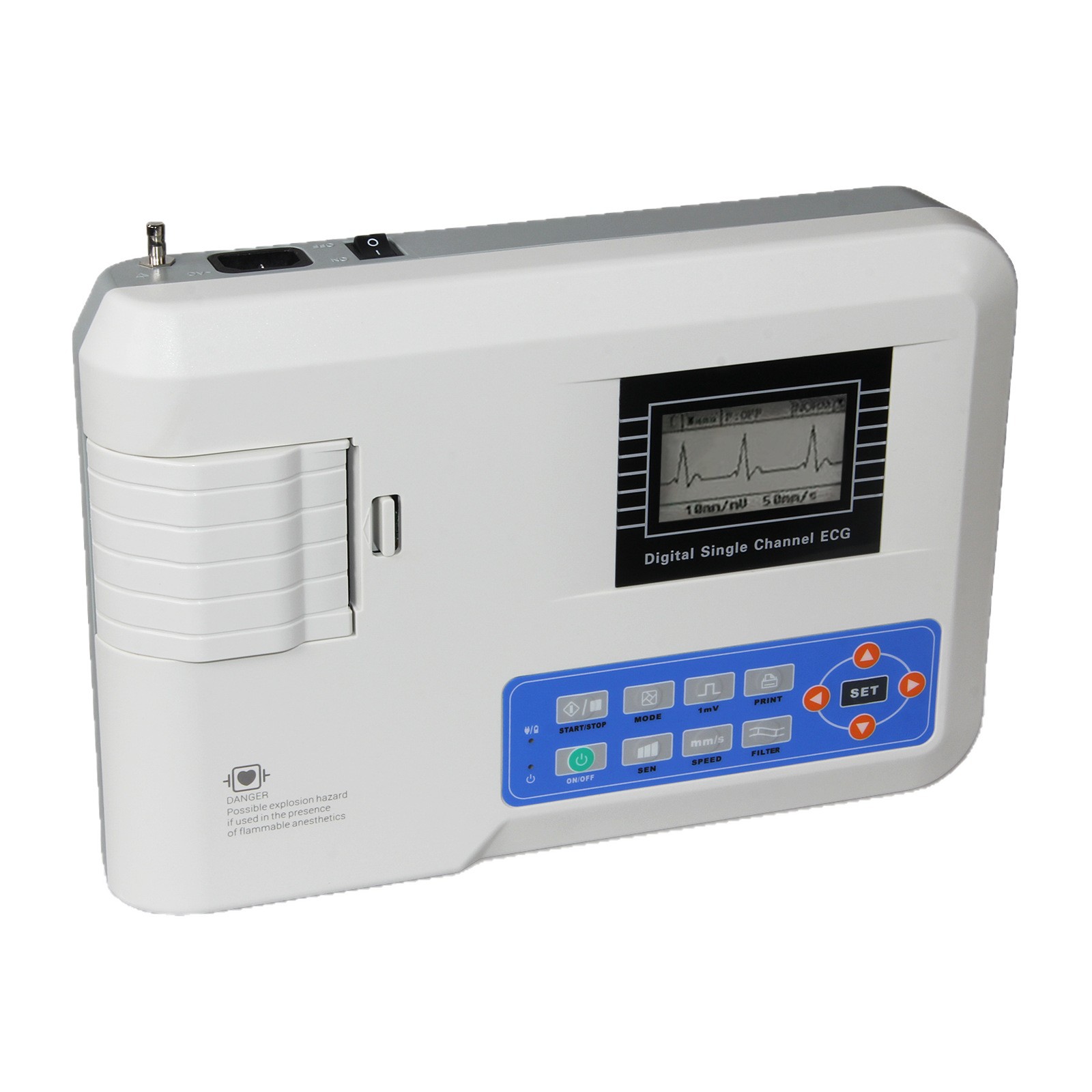 Cross-border exclusive supply of ECG100G portable electrocardiograph display digital single-channel 12-lead electrocardiograph Item Picture