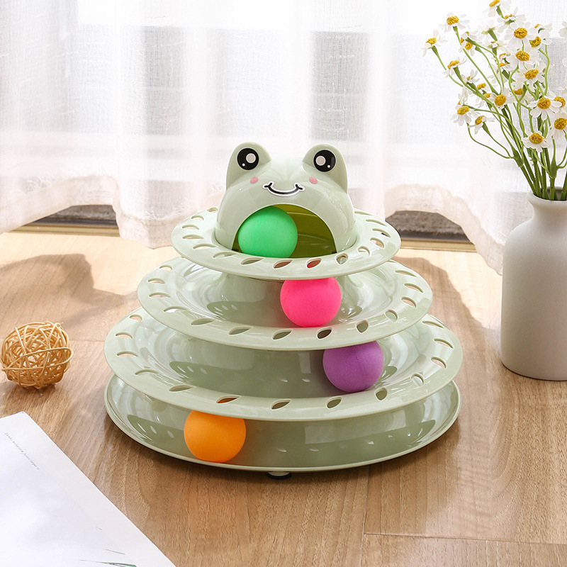 The new cat toy with a four-layer track cat turntable is a self-entertaining and stress-relieving gadget Application Scenario