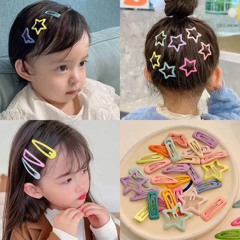 Niños coloreados gotas de aceite accesorios para el cabello mujeres adorables flequillas brochas clip BB clip de dopamina crema borde clip tocados Application Scenario