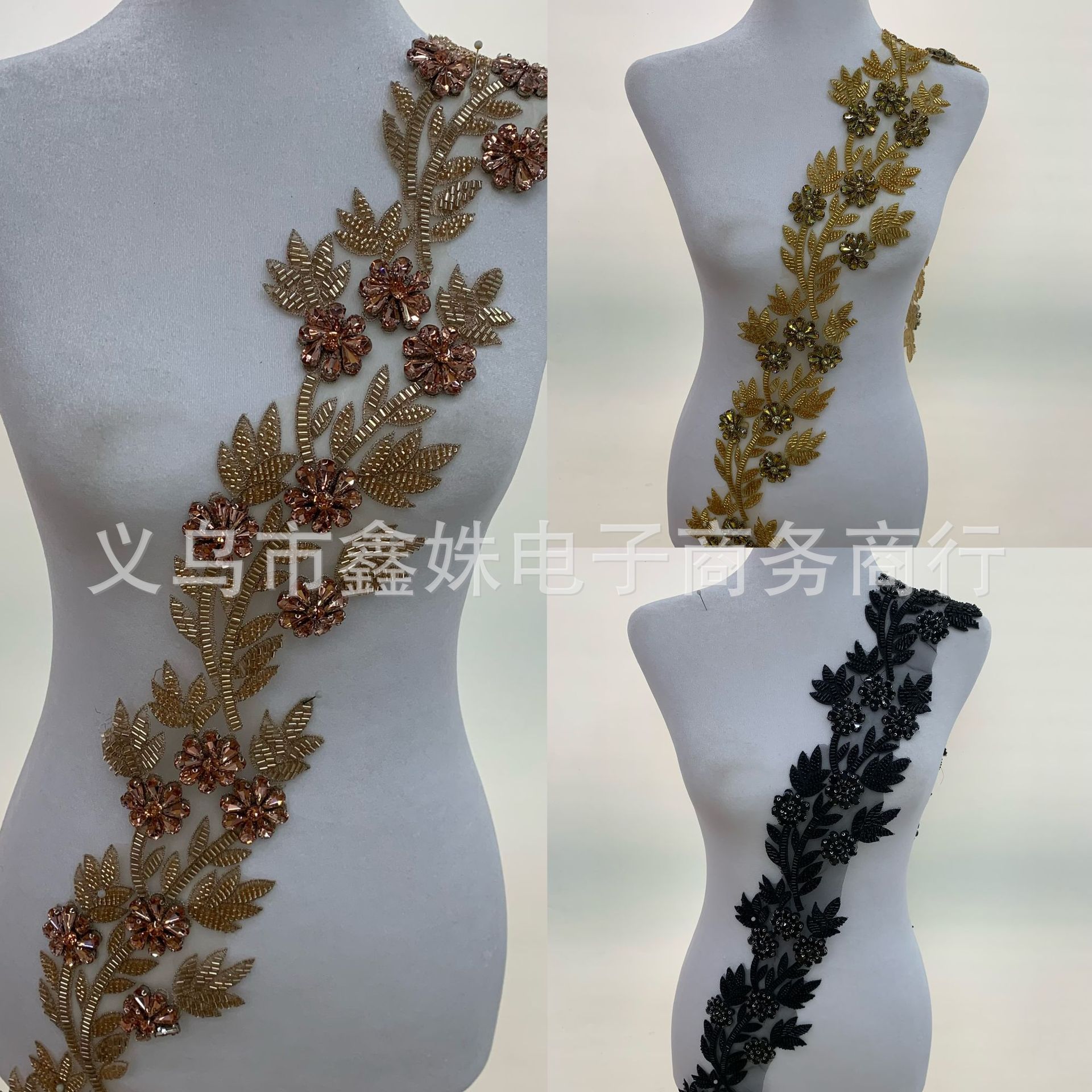 Heavy industry glass drill, hand-sewn beads, long strip decals, DIY performance costumes, evening gowns, coats, decorative accessories, rhinestones