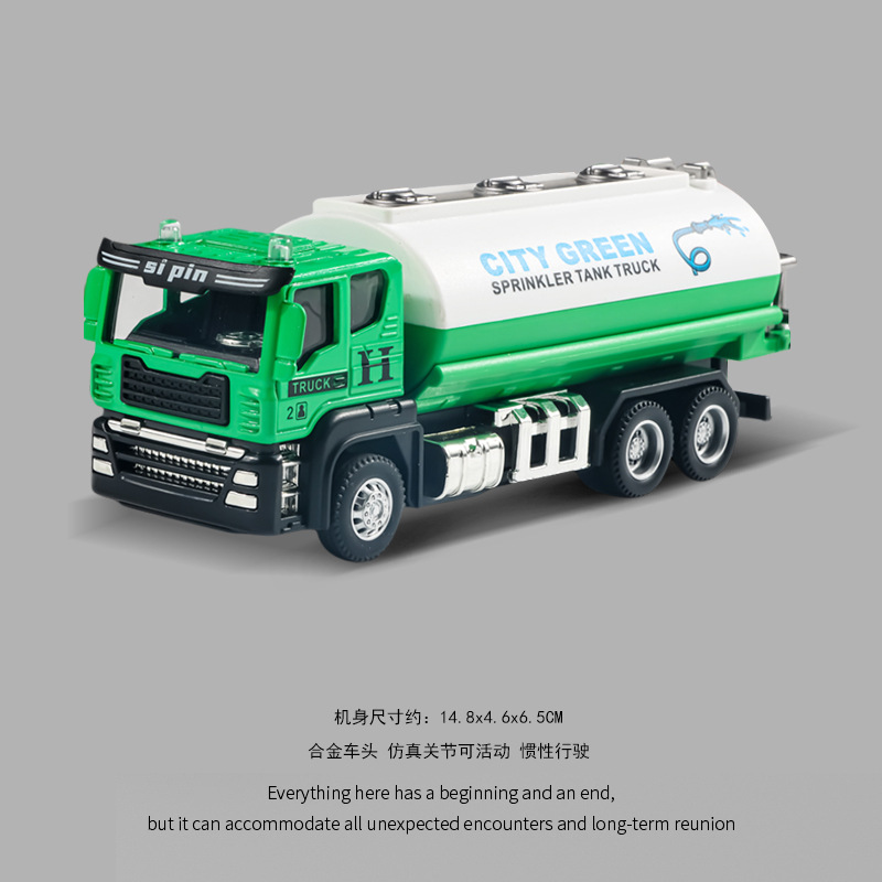 Lefan alloy garbage truck, toy sweeping and transportation, urban sanitation vehicle, engineering classification bucket, children and boys' water sprinkler truck Application Scenario