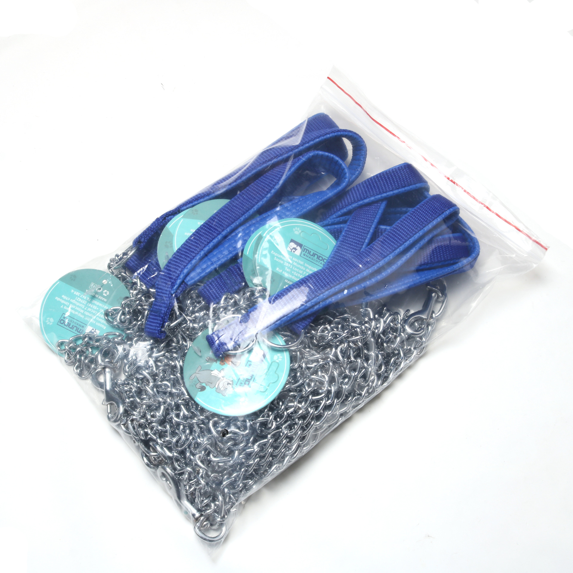 Wholesale stainless steel P-chain all-in-one dog training tool, dog collar, Schnauzer dog necklace, iron chain anti-bite dog collar details Picture