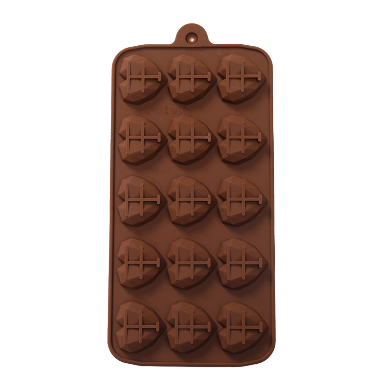 New creative heart-shaped coffee bean silicone cake mold, pudding jelly ice cube ice cream mold, baking mold Item Picture