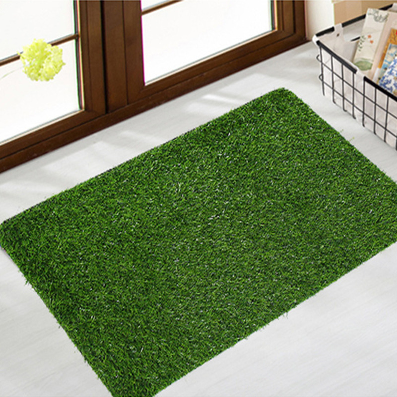 Outdoor leisure green artificial turf carpet door mat, artificial turf floor mat for kindergartens