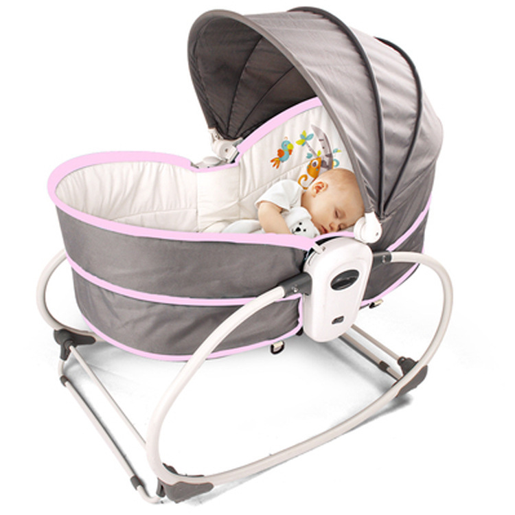 Multi-functional foldable baby cradle bed, portable five-in-one bedside bed, movable sleeping basket, baby rocking chair Application Scenario