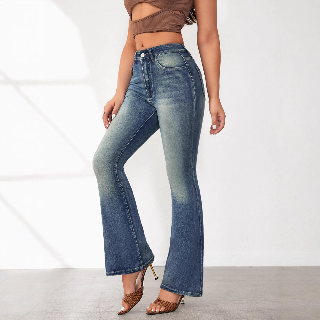 Foreign trade cross-border ebay Amazon 2025 European and American retro slimming slightly flared jeans women's wear stretch high-waisted women Application Scenario