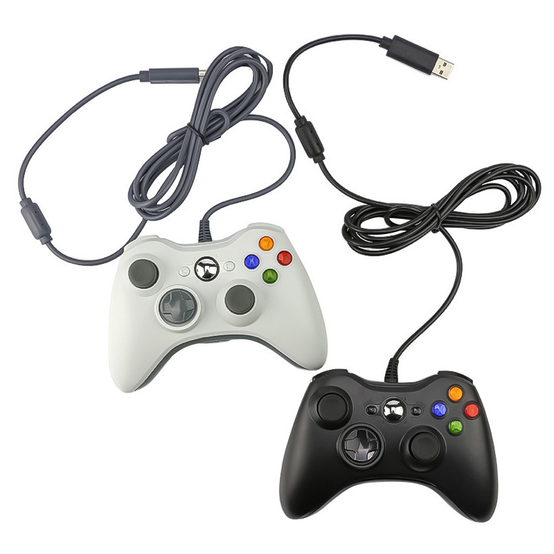 跨境xbox360有线手柄 电脑PC360游戏手柄 带双震动 xbox360手柄